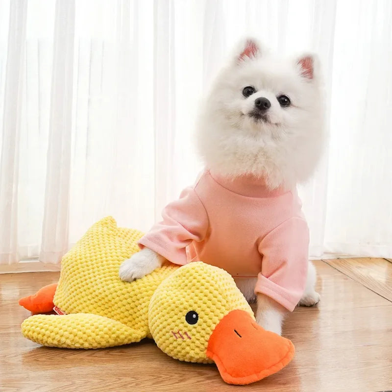 No-Stuffing Squeaky Duck Dog Toy