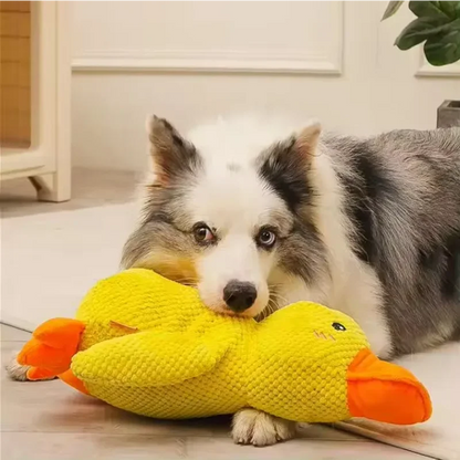 No-Stuffing Squeaky Duck Dog Toy