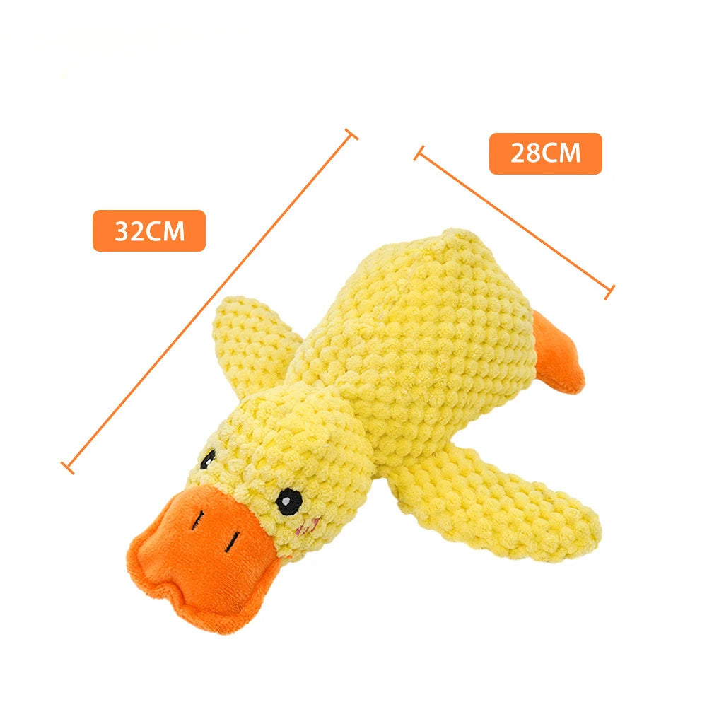 No-Stuffing Squeaky Duck Dog Toy