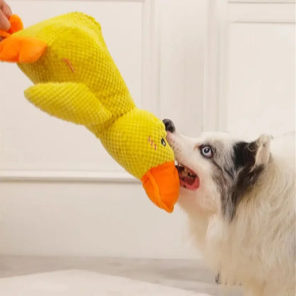 No-Stuffing Squeaky Duck Dog Toy