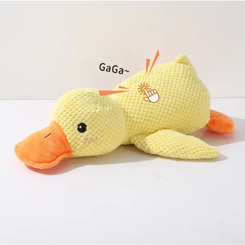 No-Stuffing Squeaky Duck Dog Toy