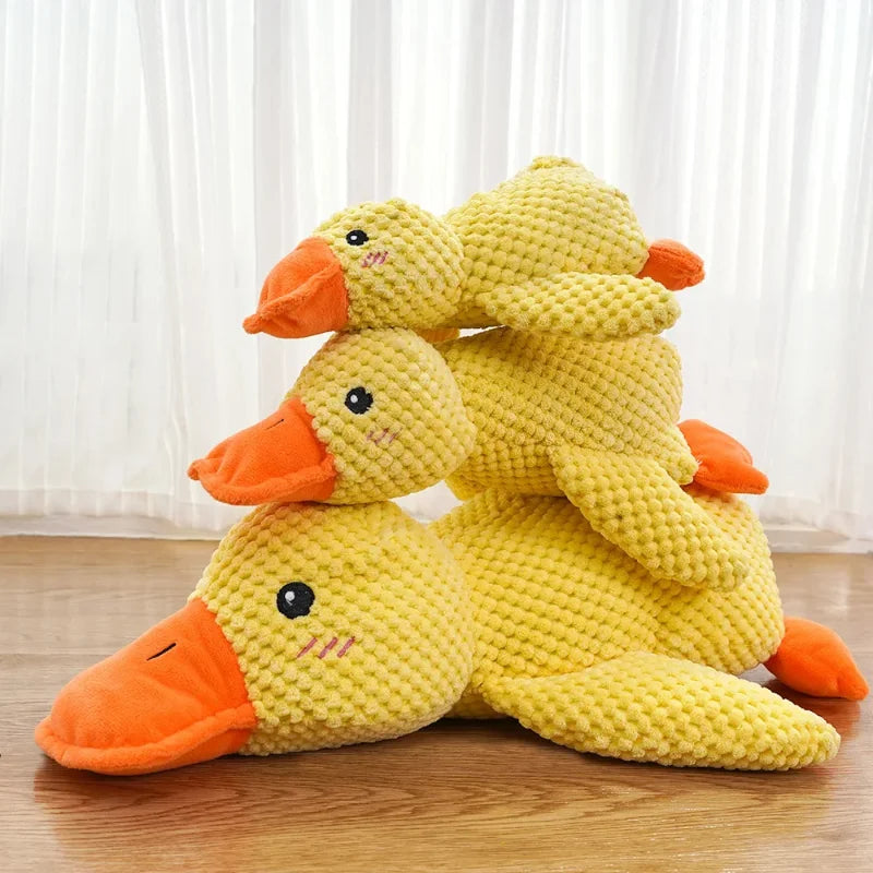 No-Stuffing Squeaky Duck Dog Toy